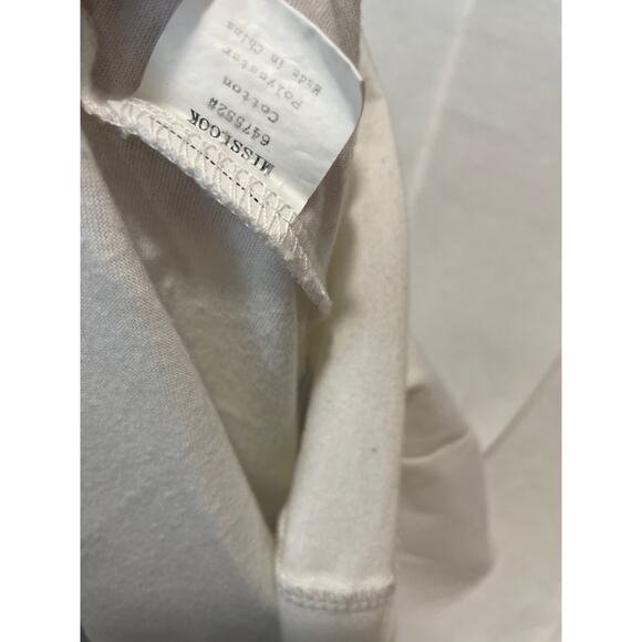 Misslook Size Small White Short Sleeves Rolling Stones Lightweight Tongue Logo - Picture 9 of 9